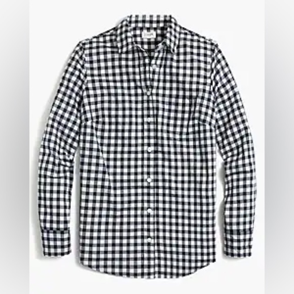 J. Crew Factory Petite gingham button-up shirt in signature fit